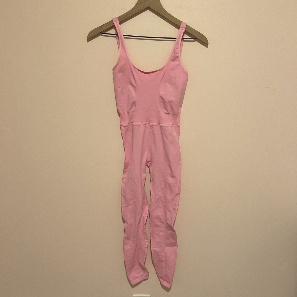 NWT Free People Movement Good Karma Onesie in Cotton Candy Pink Women's XS/S - Picture 3 of 10